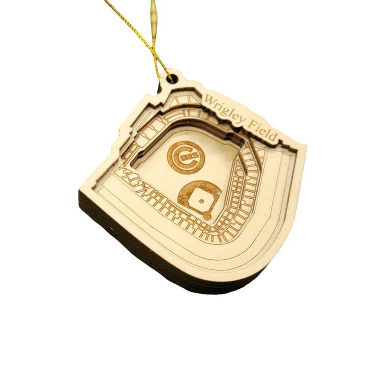 Chicago C Team Baseball Stadium 3D Ornament - Laser Cut for wholesale by LeRoy Woodworks