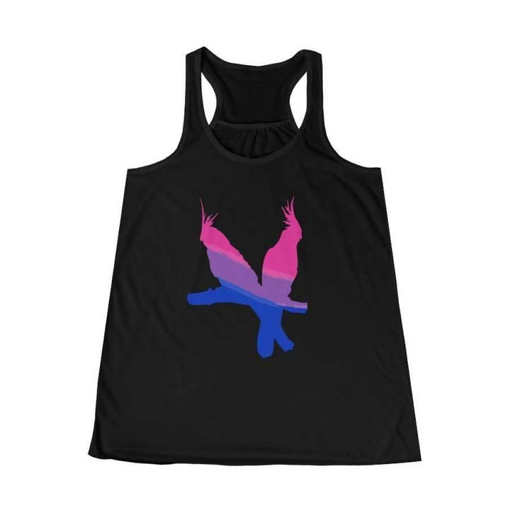 Pink N Paw - Wholesale Tank Top - Women's - Bi Birds - Bisexual Pride Tank, Racerback Tank Top0