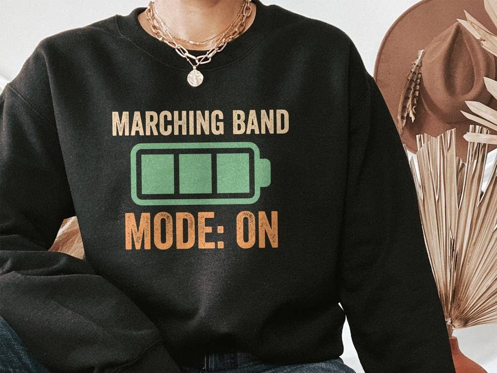 PositiveParty - Wholesale Screen Printed T-Shirt - Women's - Marching Band Mode: On Shirt, Marching Band Lover Gift2