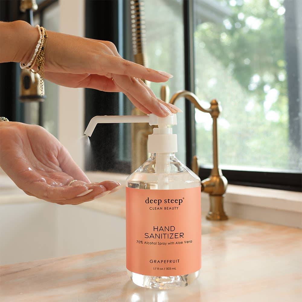 Deep Steep Clean Beauty - Wholesale Hand Sanitizer - Hand Sanitizer Spray - Grapefruit 17.5oz1
