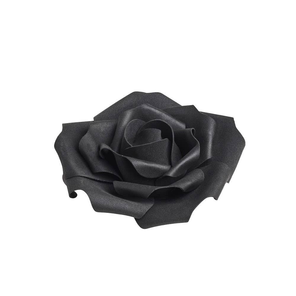 Alchemy England – wholesale Artificial flowers – Small Black Rose Head (Artificial Flowers)1