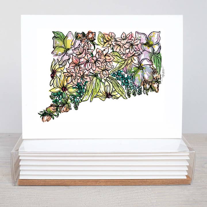 Connecticut Note Card Stationery Set for wholesale by Amanda Klein Co.