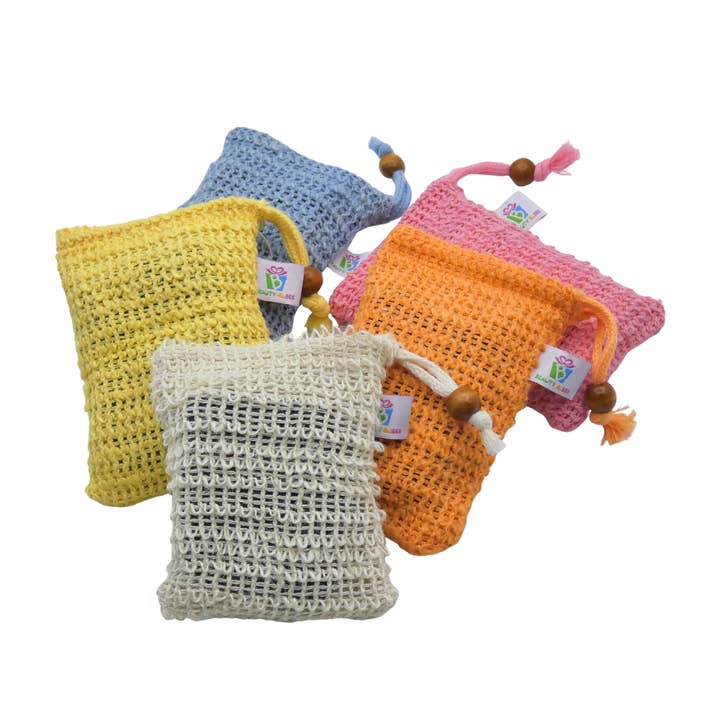 Beauty Blisss - Wholesale Soap Pouch/Sack/Bag - Sisal Soap Saver Bags, 5 & 10 Piece Full Sets Assorted8