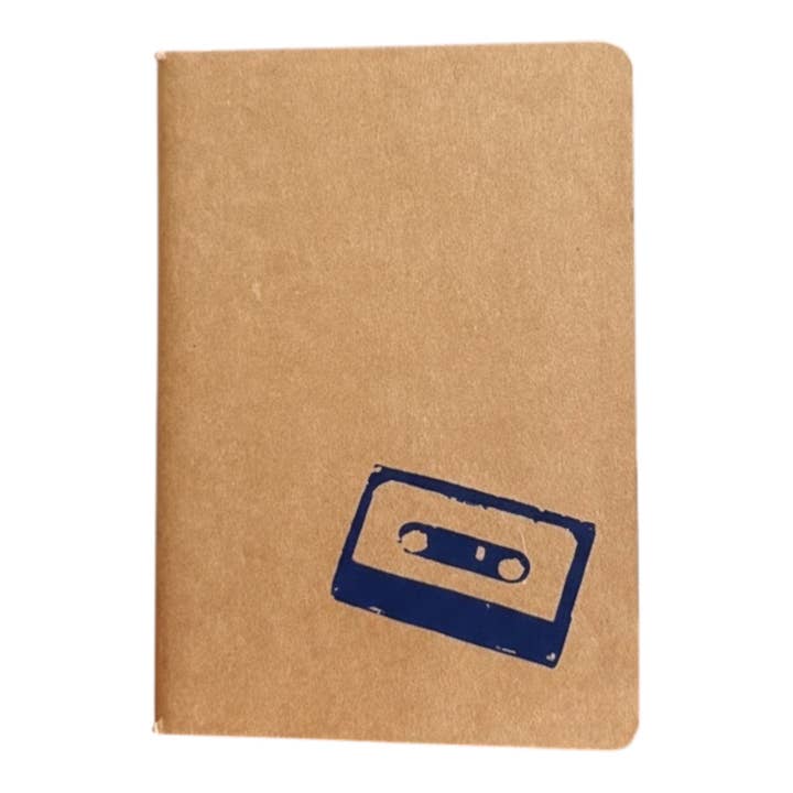 Notizbuch A6 „Tape“ | Handbedruckt & Recycelt | Liniert für den Großhandel von ilovemixtapes