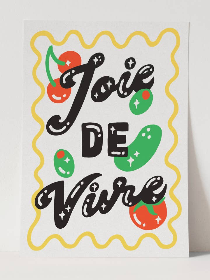 Wandkunst — "Joie De Vivre" Oliven, Gurke, Kirschen & Tomate für den Großhandel von SANDERS DE ROEPER