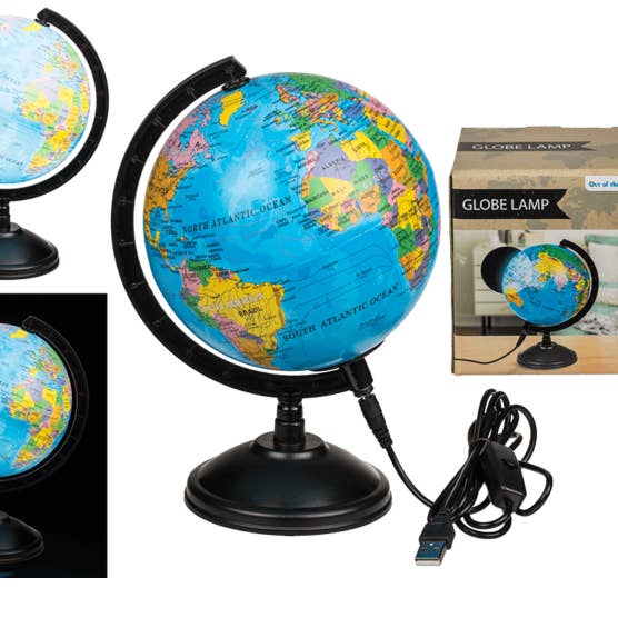 Lamp with LED, Globe, for wholesale by Out of the blue KG