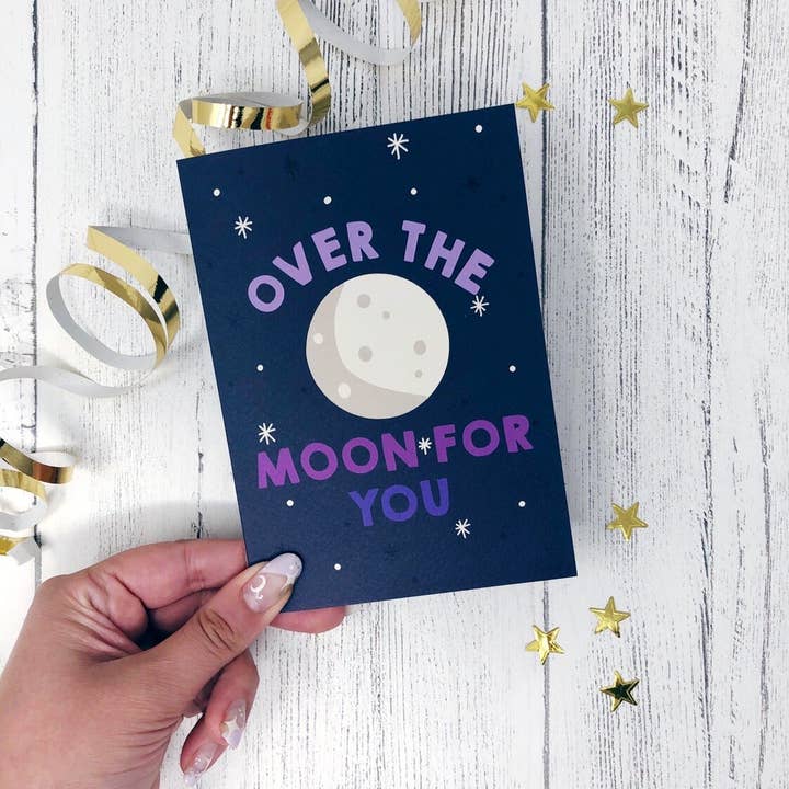 Xoxo Designs by Ruth - Venta al por mayor Tarjetas de amor - Tarjeta de Over The Moon For Tou3
