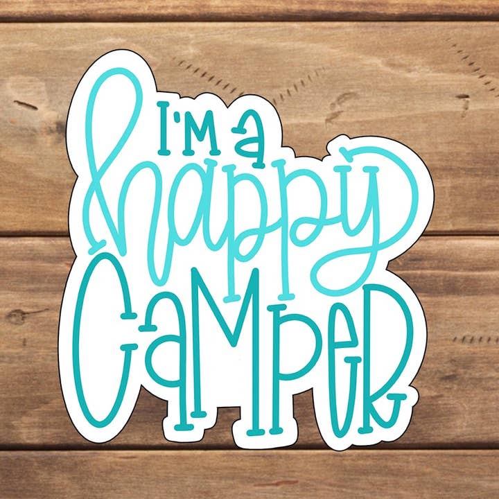 Adhesivo camping_happy camper para venta al por mayor de C3DAR Design