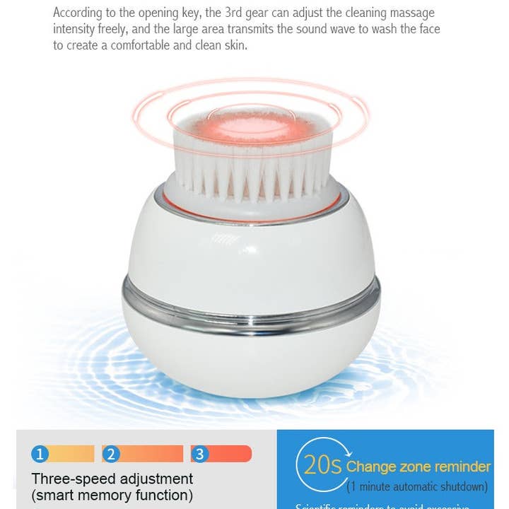 VIGOR - Wholesale Electronic skincare device - Electric Rechargeable Sonic Scrubber Silicone Facial Cleansi2