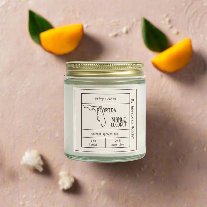 Florida Mango Coconut Scented Candle - Aromatic Home Decor for wholesale by My American Goods