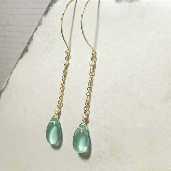 Rage Gems & Jewelry - Wholesale Dangle Earrings - Aqua Dew Drop Earrings7