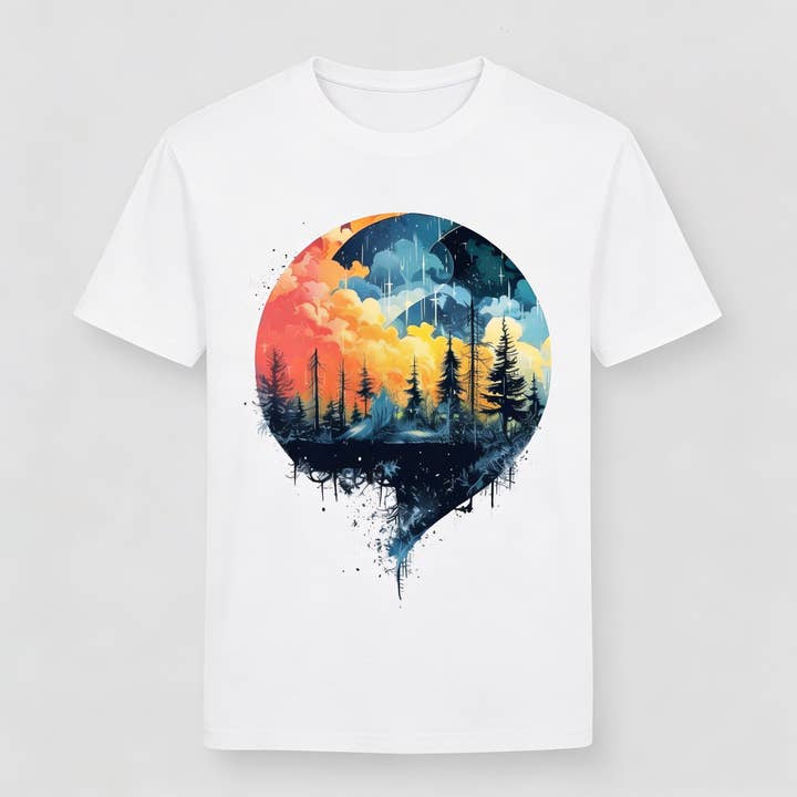 Men's T-shirt with moon print for wholesale by Vinto Exclusive