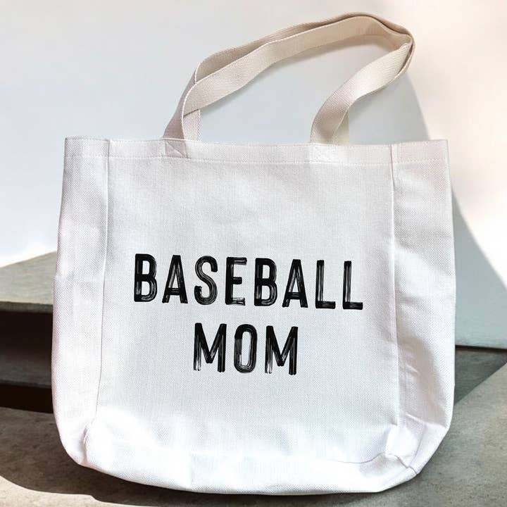 521handmade - Wholesale Tote Bag - Women's - Baseball Mom Canvas Tote Bag0