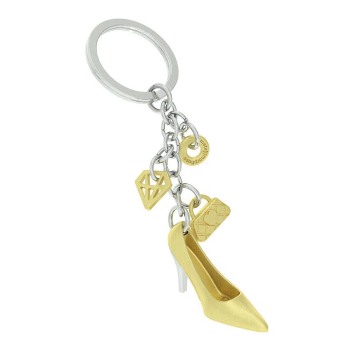 Oli Olsen – wholesale Keychain – Women's – Metalmorphose Gold High Heel Drop Keyring
