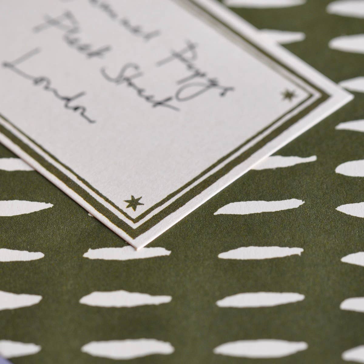 Cambridge Imprint - Wholesale Envelopes - Packet of Ten Patterned Envelopes Seed Olive3