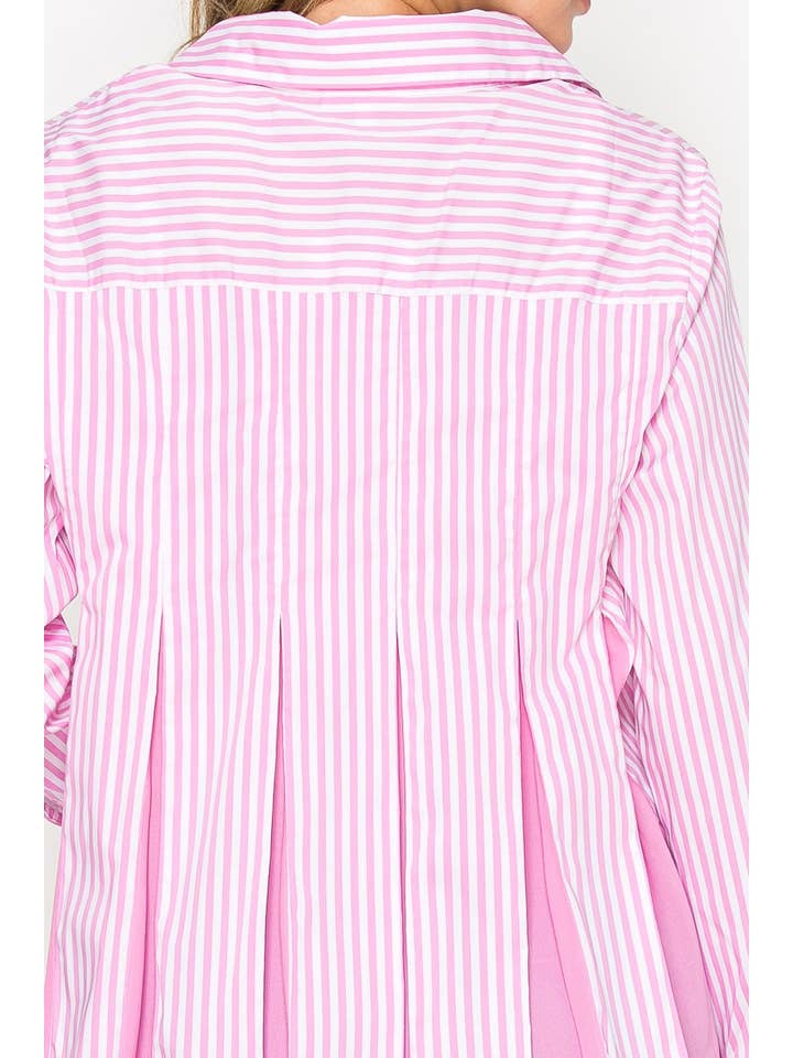 Joh Apparel - Wholesale Button Down Shirt - Women's - Jenn Shirt with Pleating Details12