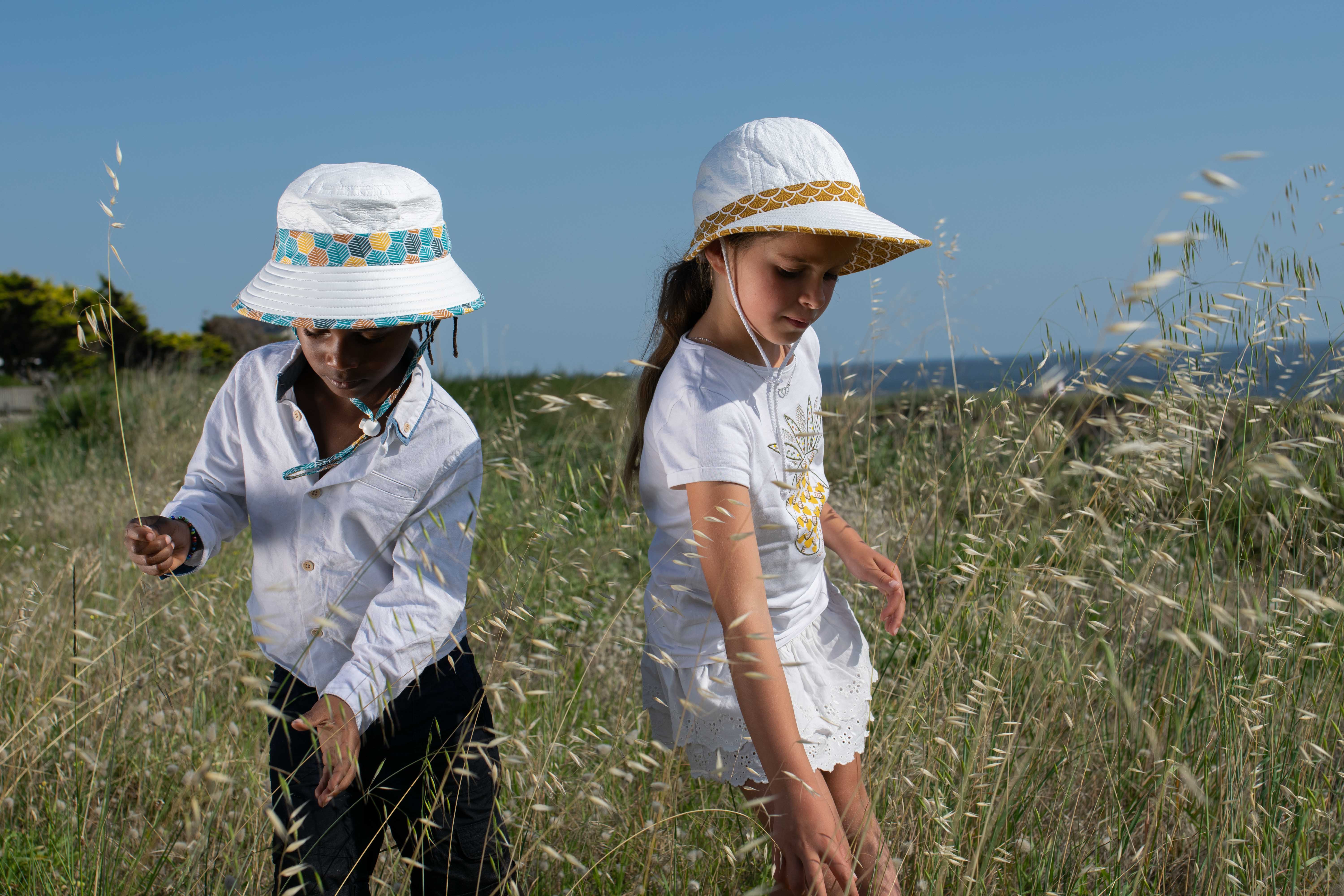 SOWAY CHAPEAUX ET VETEMENTS ANTI-UV – Engroshandel Bøllehat – til børn – UV-beskyttende kasket UPF 50+ Pige - Louison7