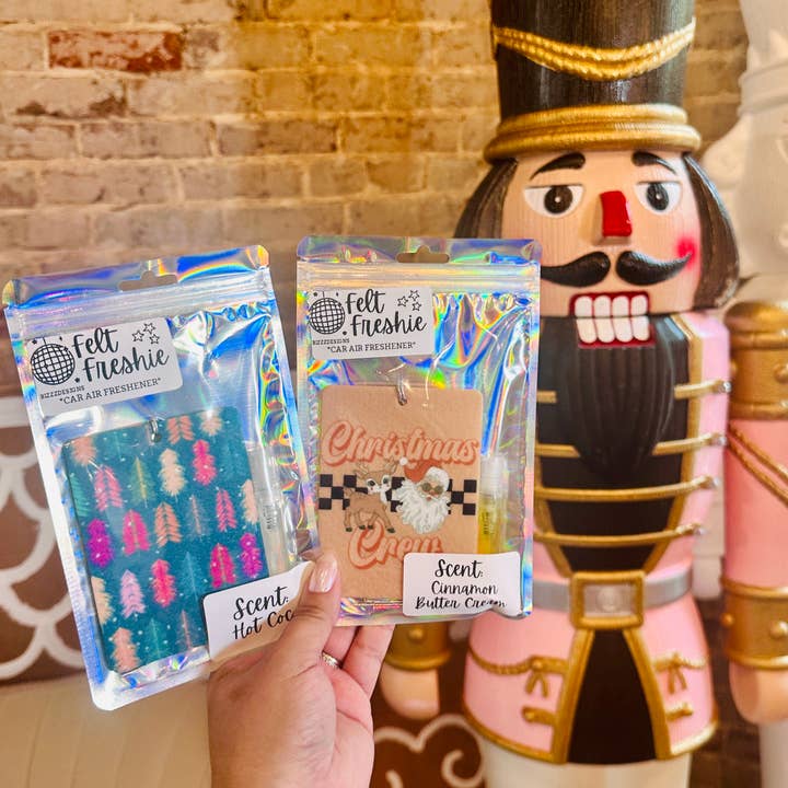 Bizzz Designs - Wholesale Car Freshener - Women’s - Pink Christmas Felt Freshie Bundle of 10 | XMAS Freshies4