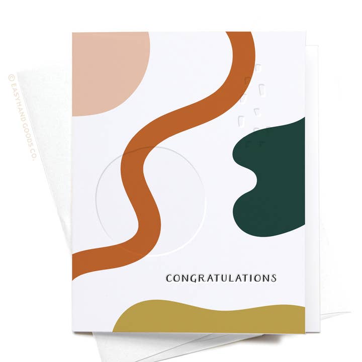 Biglietto di Auguri Tipografico Astratto di Congratulazioni per la vendita all'ingrosso da parte di Easyhand Goods – formerly Onderkast