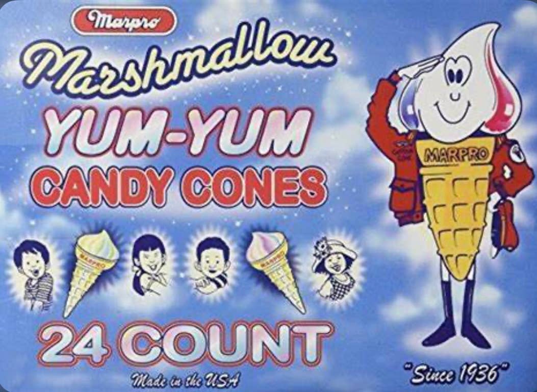 O'Shea's Candies Sweet Shop - Wholesale Marshmallow - Nostalgic Old Fashioned Marshmallow Ice Cream Cones 🍦 🍦2PK3