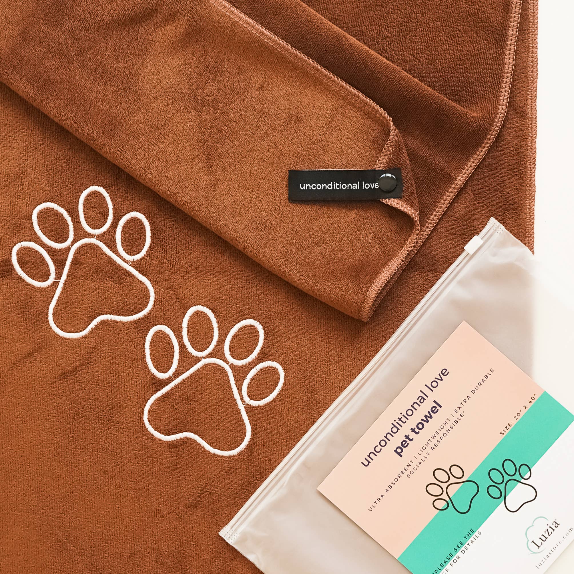 Luzia - Vente Serviette – chien - Serviette pour animaux de compagnie | Unconditional Love by Luzia4