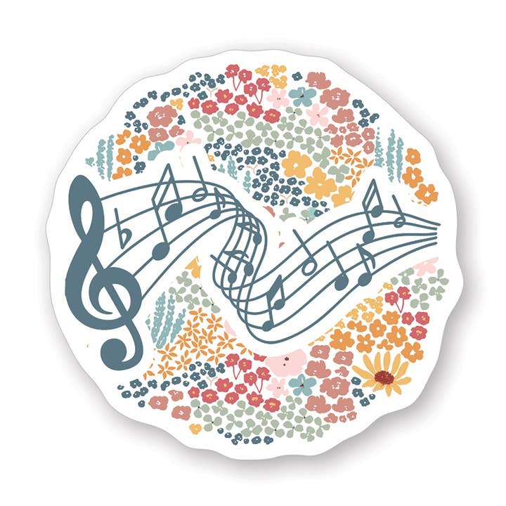 Floral G-sleutel - Stickers voor wholesale door Sincere Surroundings