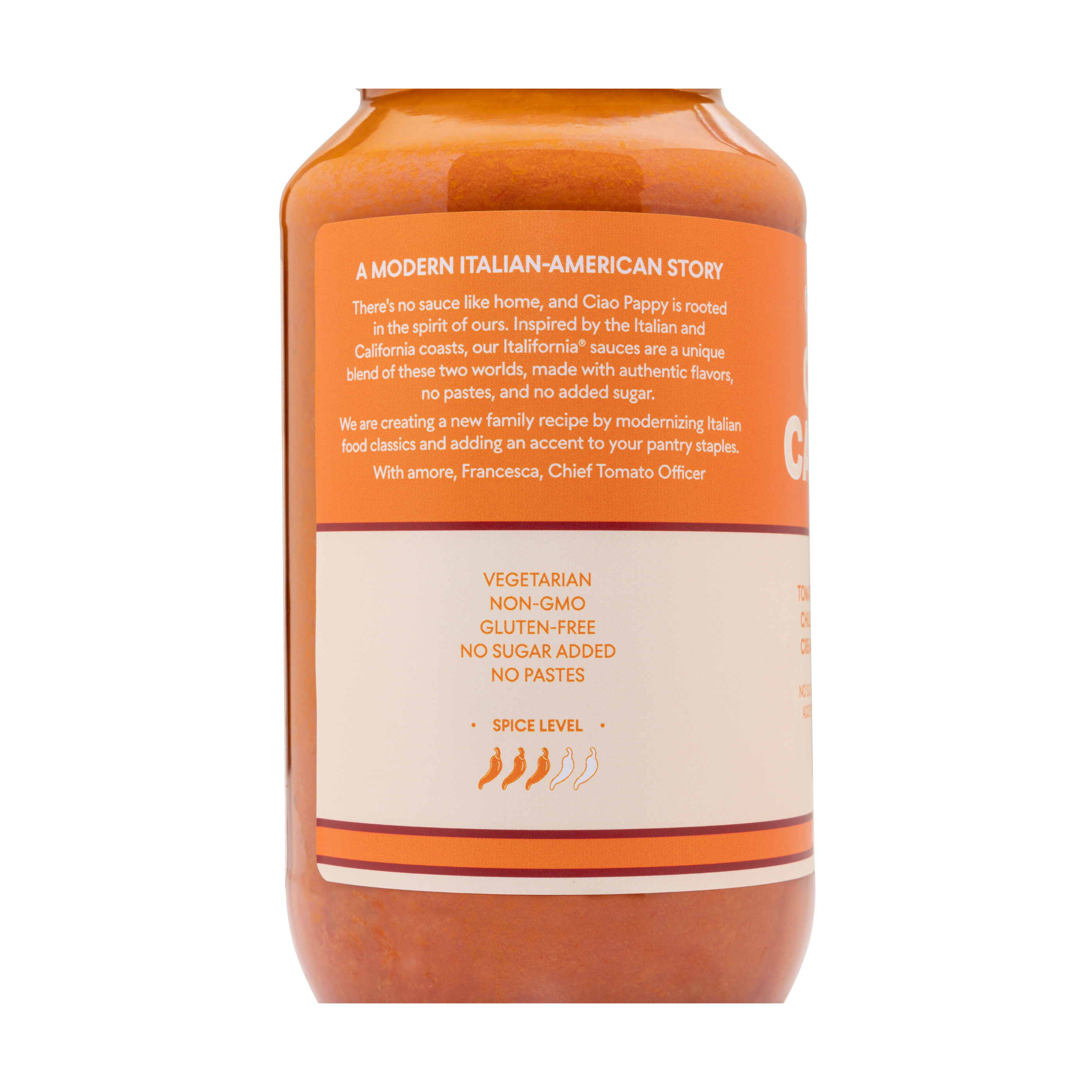 Ciao Pappy - Wholesale Pasta Sauce - Creamy Calabrian Marinara Pasta Sauce1