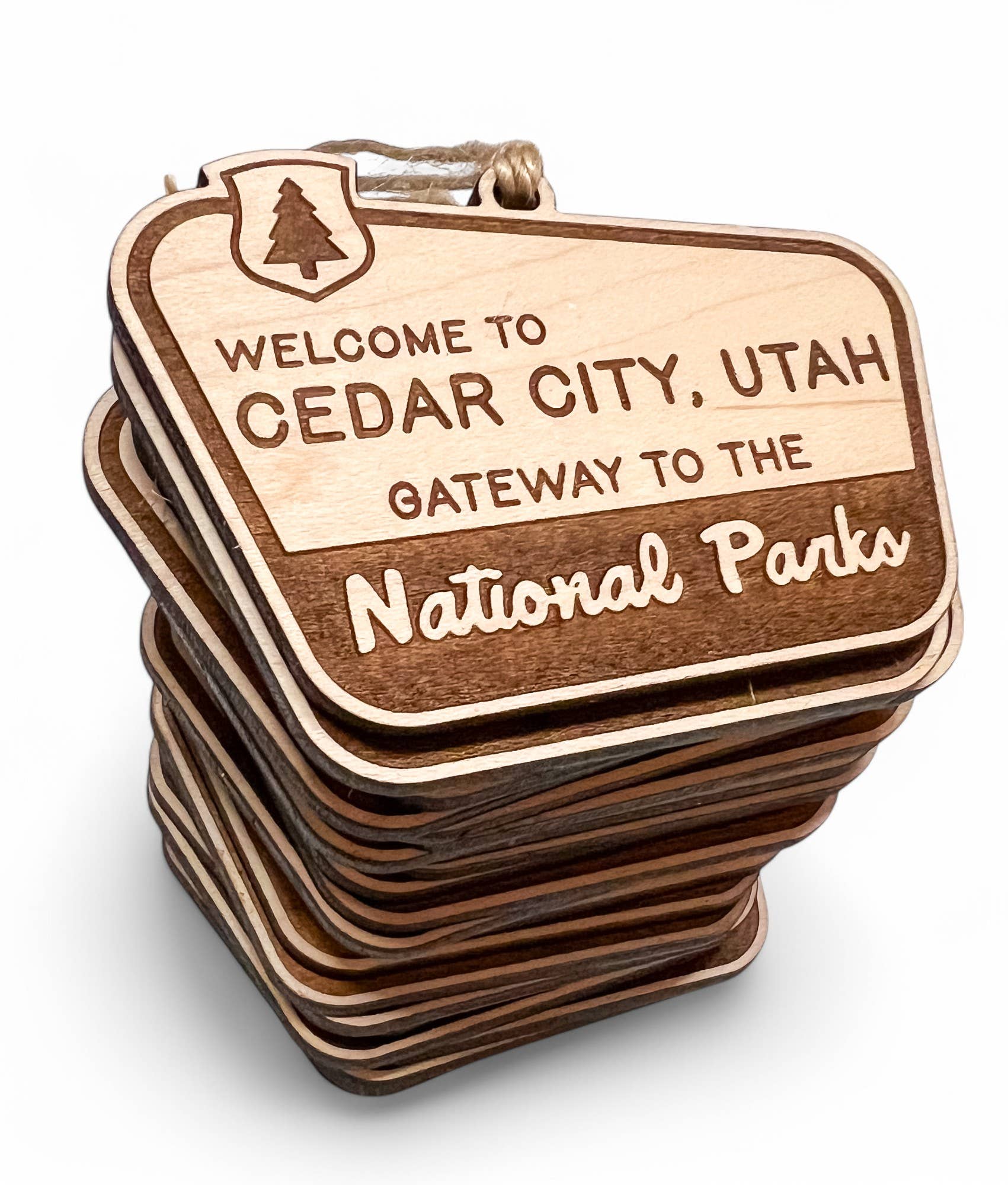 Wild Larch Creative - Wholesale Ornament - National Parks Ornament | CUSTOM Wood Souvenir | Personalize9