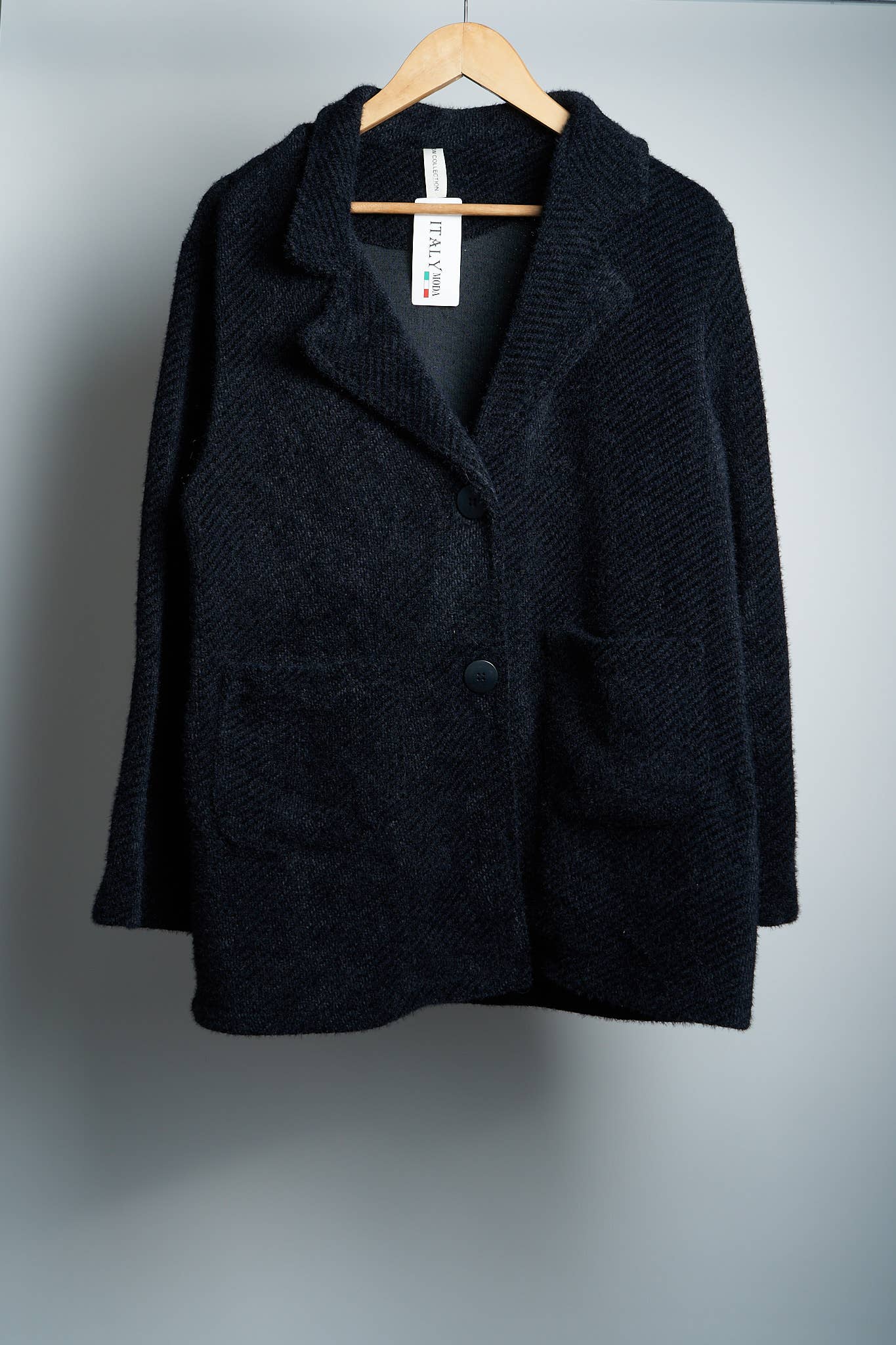 MOOYA – Blusão - Mulher por atacado – Casaco de lã super macio com bolsos - I0381