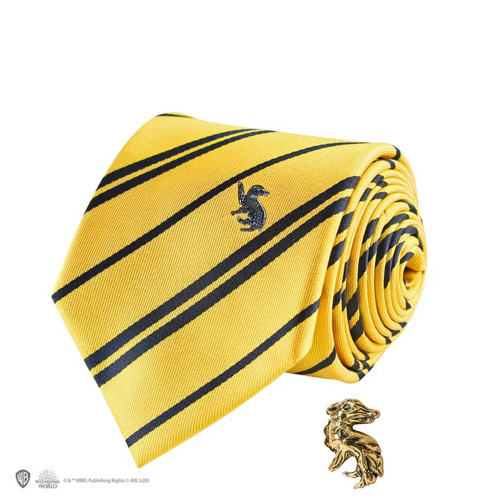 Deluxe Hufflepuff Tie for wholesale by Wizard Alliance