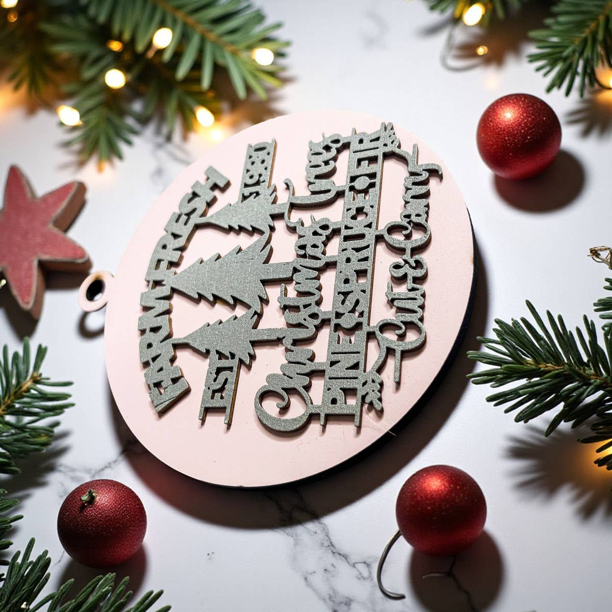 Gia Roma - Wholesale Ornament - Hanging Christmas Decor + Handmade Wooden Ornament Funny63