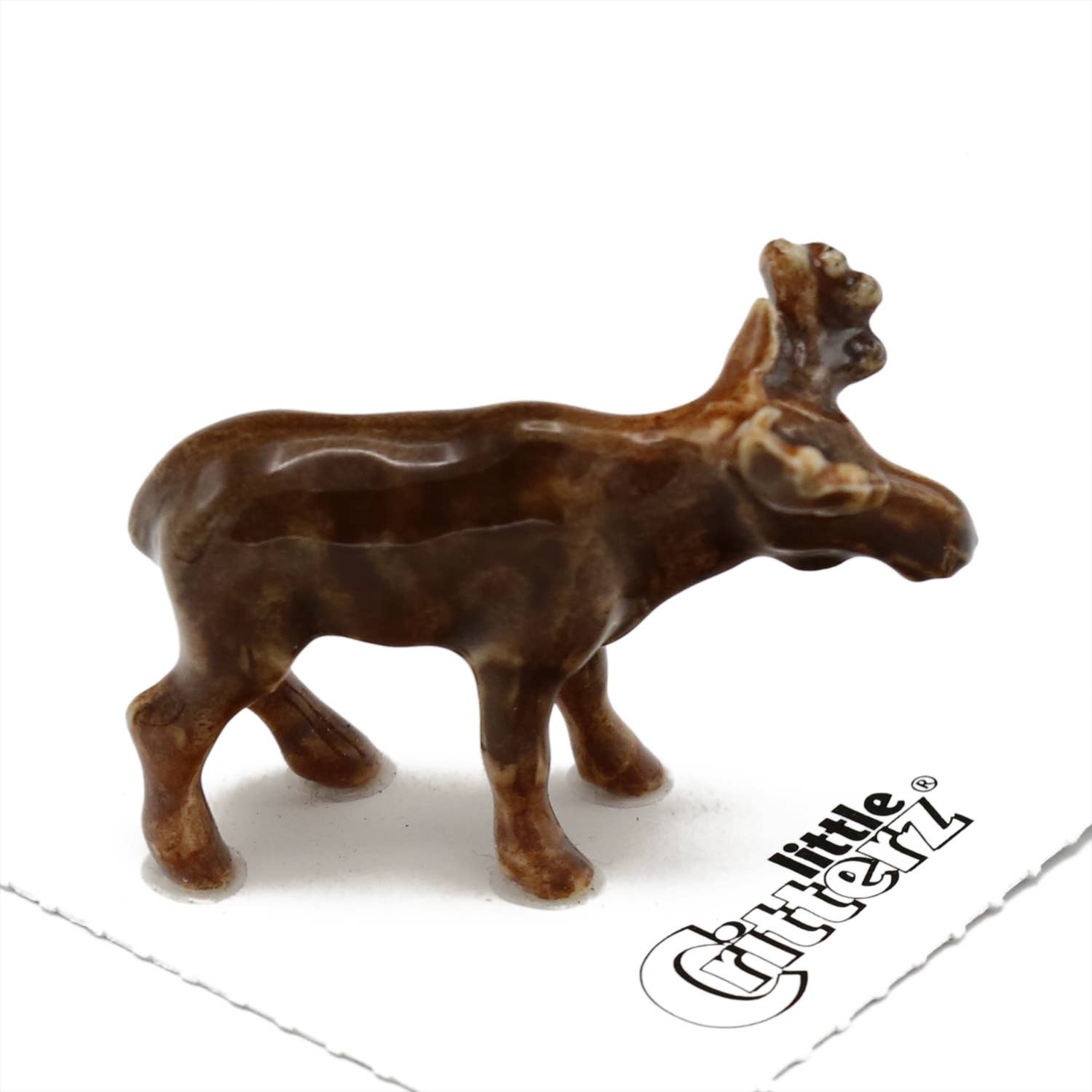 Little Critterz - Wholesale Decorative Figurine - Nomad Young Moose Porcelain Miniature