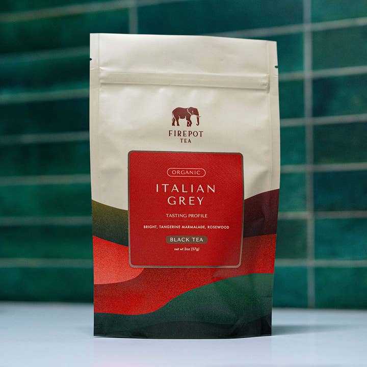 Firepot Tea - Wholesale Loose tea - Italian Grey Loose Leaf Black Tea, 2oz Bag