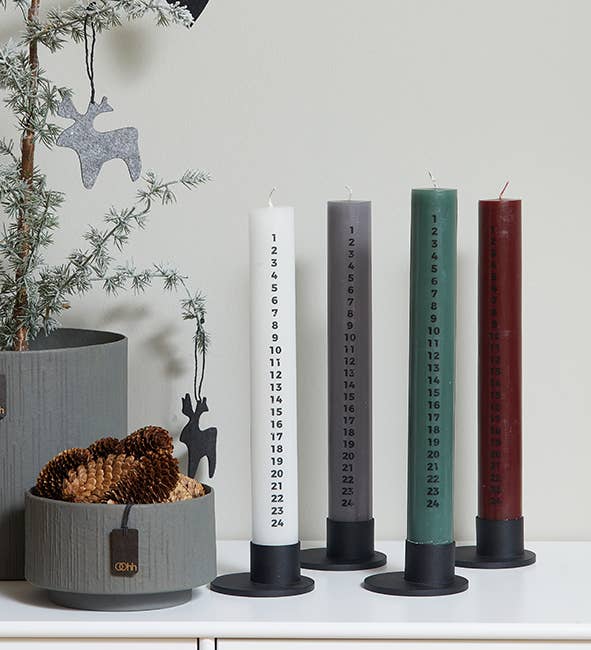 Lübech Living – wholesale Pillar candle – Set with Wine calendar candle and holder1