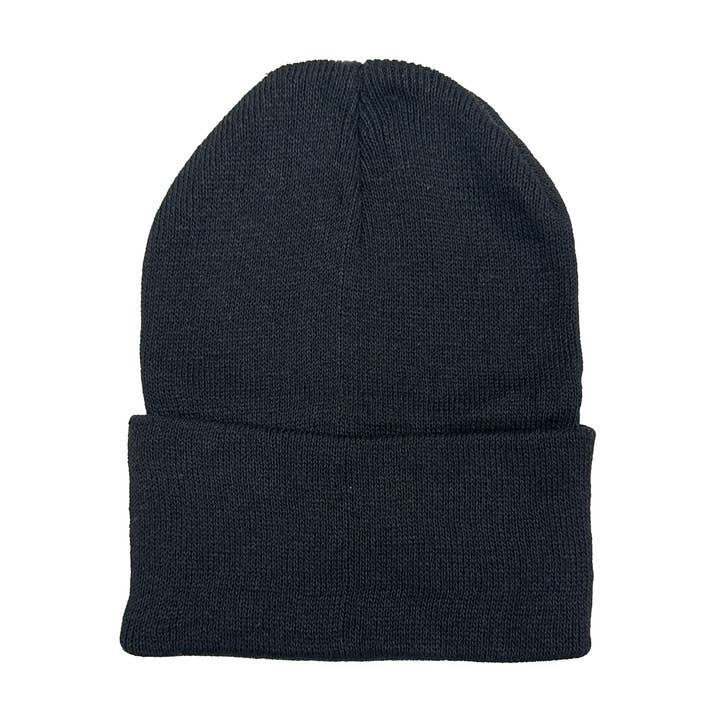 Plain Black Beanie for wholesale by Laaon
