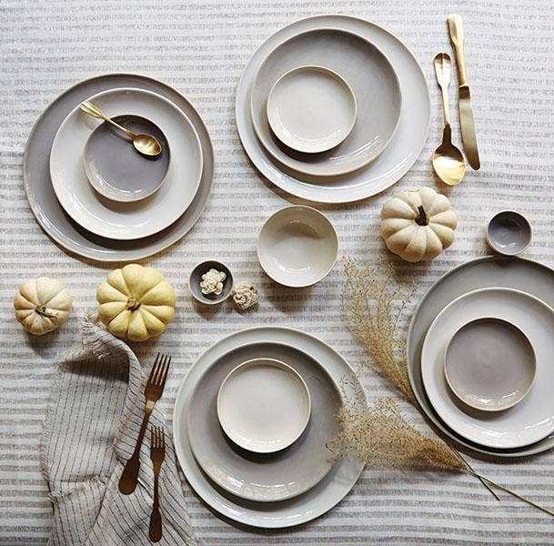 Canvas Home - Wholesale Bowl - Set/4 Shell Bisque Pasta Bowl - Grey8