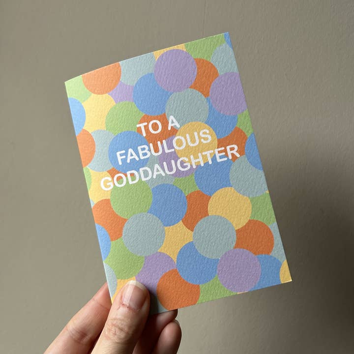 Fabulous Goddaughter Card for wholesale by Popsy & Plum
