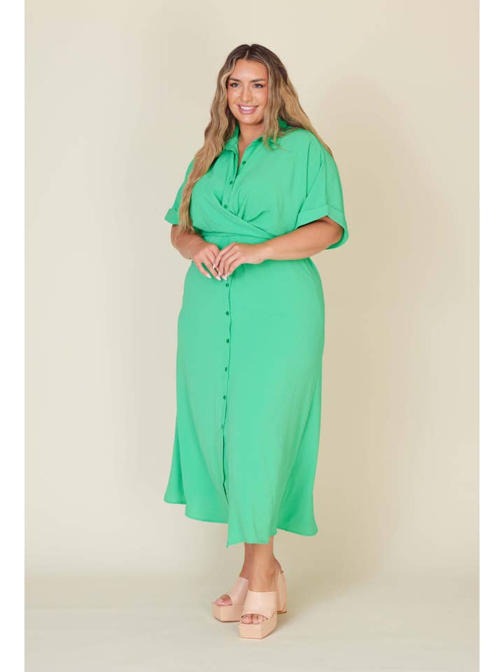 Fashion Space - Wholesale Dress - Women's - Plus Size Women Solid Maxi Dress