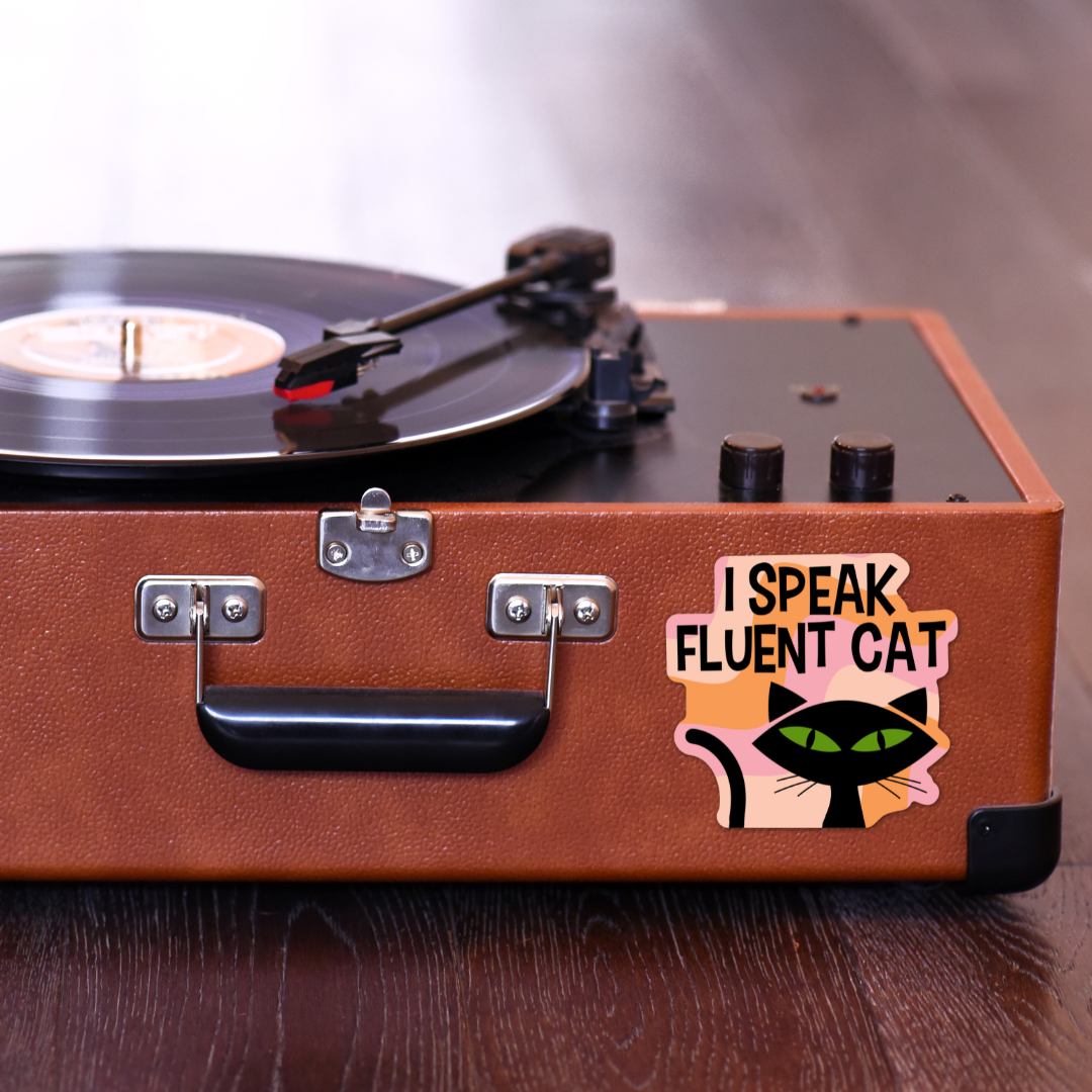 Card To Believe - Wholesale Sticker - I Speak Fluent Cat Die Cut Sticker4