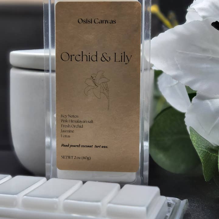 Orchid & Lily Scented Wax Melt for wholesale by Osisi Canvas