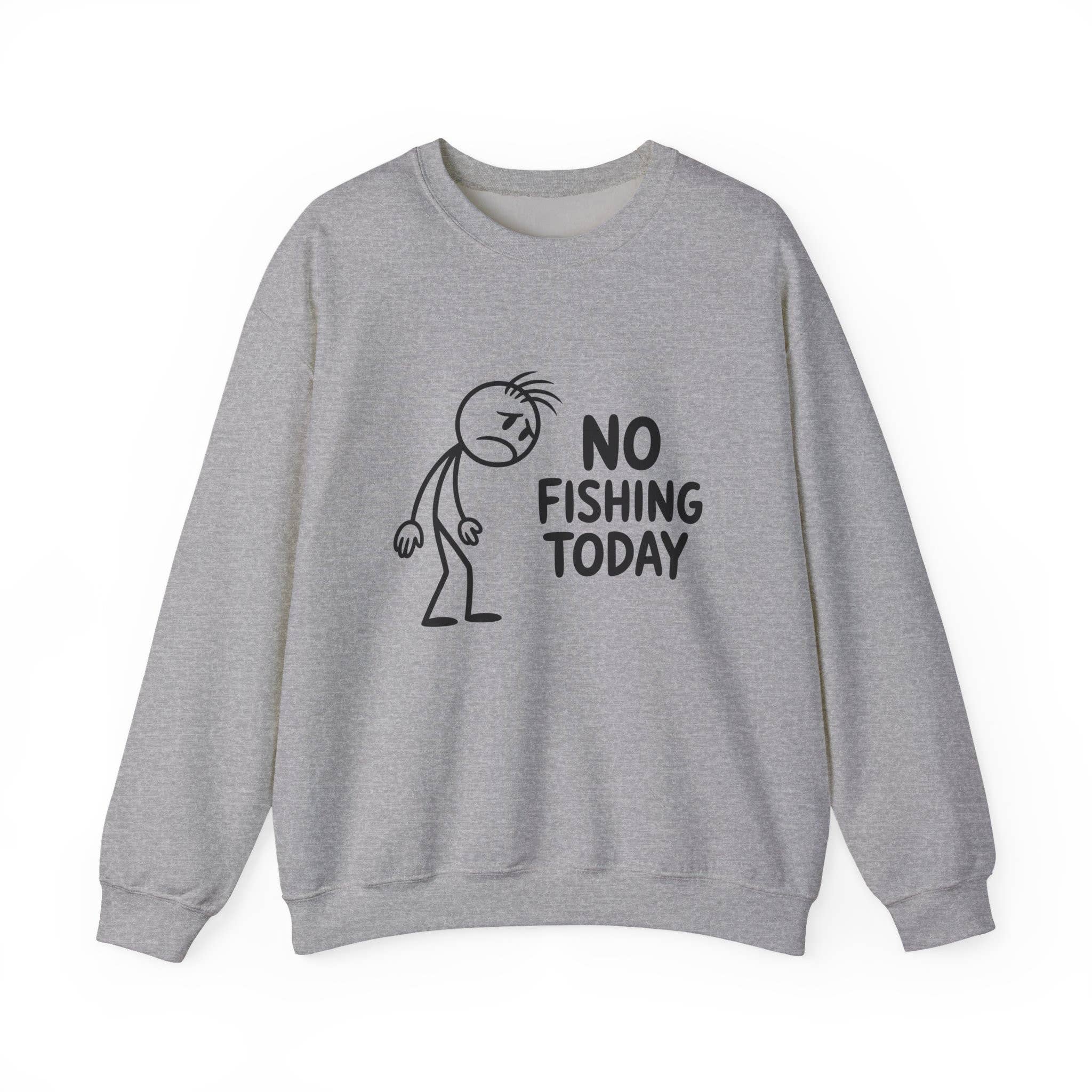 L&L T-Shirt Company - Wholesale Graphic Sweatshirt - Unisex - No Fishing Today Crewneck Sweatshirt – Funny Anti-Fishing 7