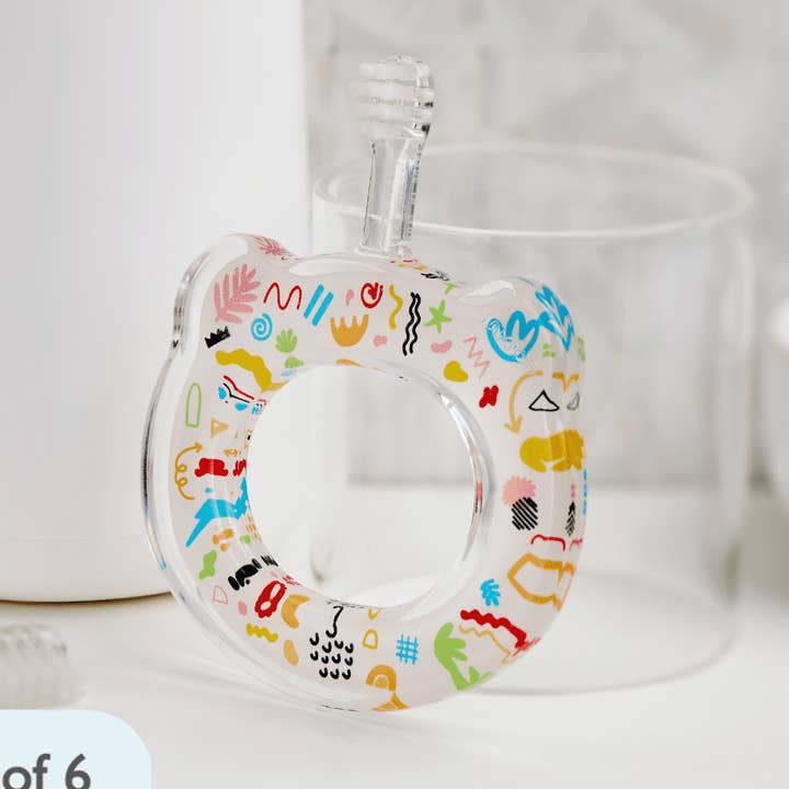Cepillo de dientes de entrenamiento para bebés - Doodle | 6 paquetes individuales para venta al por mayor de HAMICO -Innovative Toothbrush