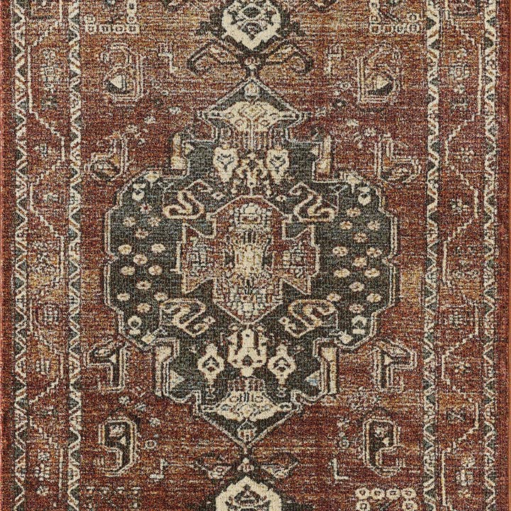 Abani Mesa Orange Rust Medallion Distressed Area Rug and other Purchase Wholesale american carpet. Free Returns & Net 60 Terms on Faire trending on Faire.