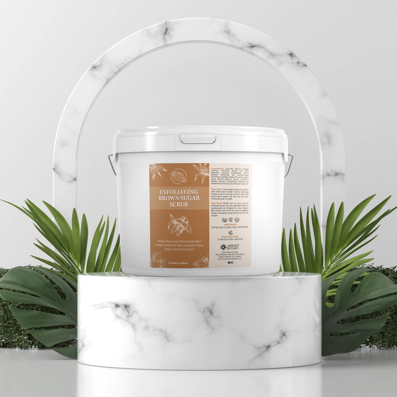 The Midwest Sea Salt Company - Wholesale Body Scrub/Exfoliant - Exfoliating Brown Sugar Body Scrub - 128oz3