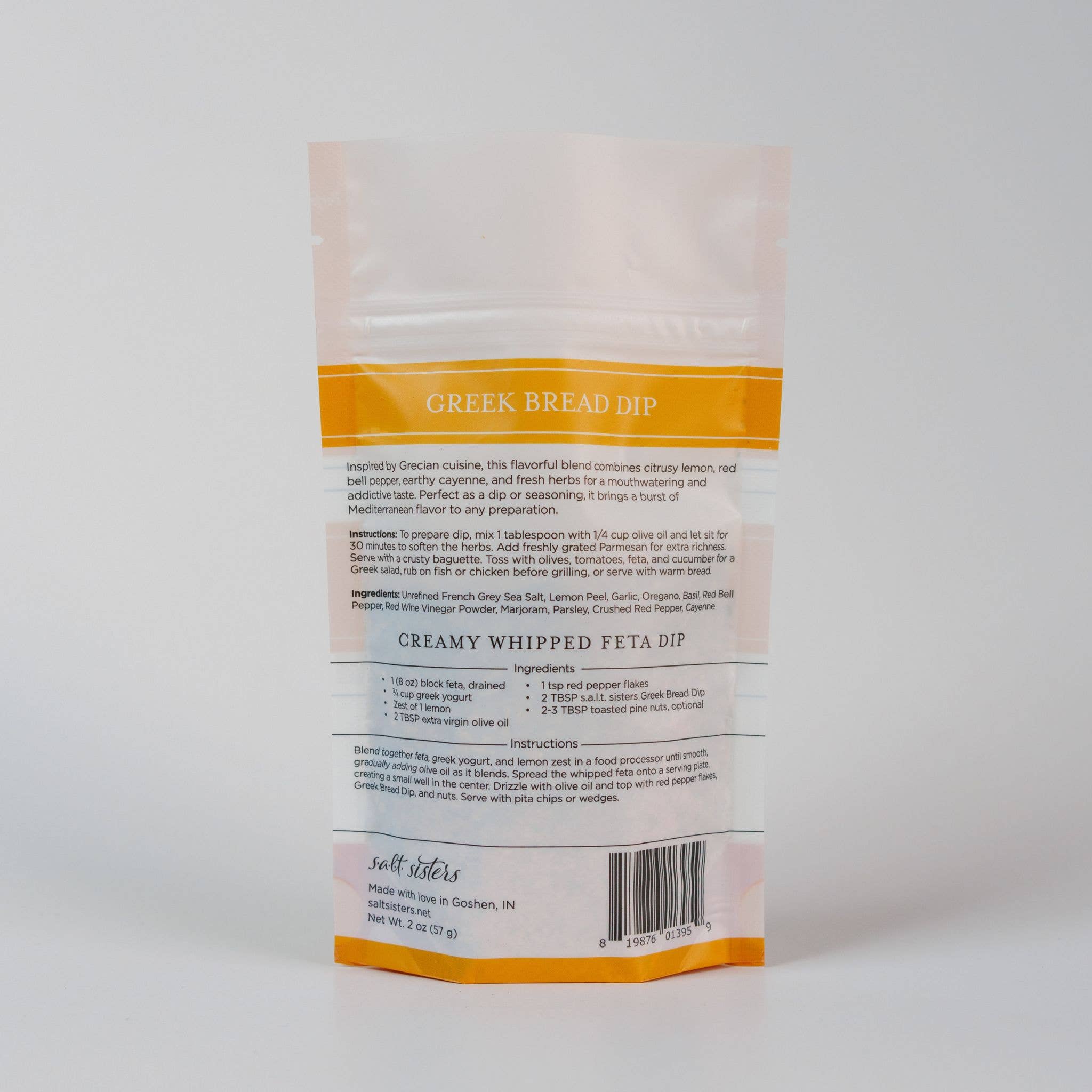 Salt Sisters - Wholesale Dip - Dip Seasoning Mix - Greek Bread Dip - Packaged Weights6