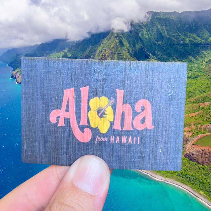 Aloha from Hawaii for wholesale by Bamboo Wood Stickers