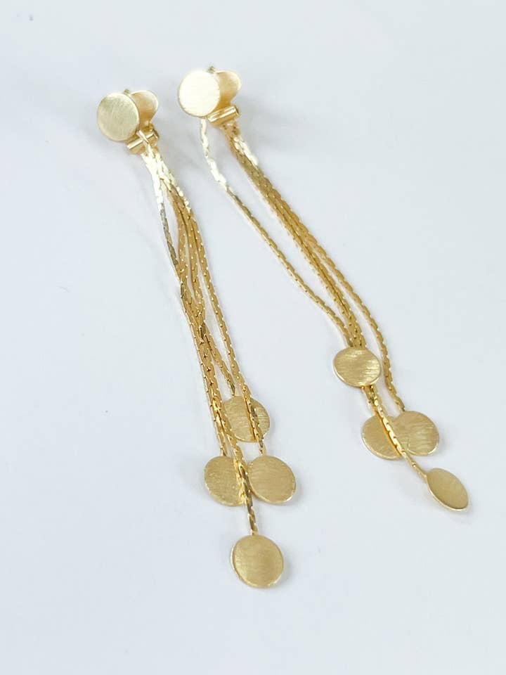 2 in 1 Dot Tassel Earrings for wholesale by We R Brand