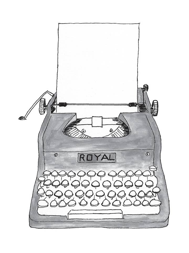 Blank Typewriter Card for wholesale by The Paperhood