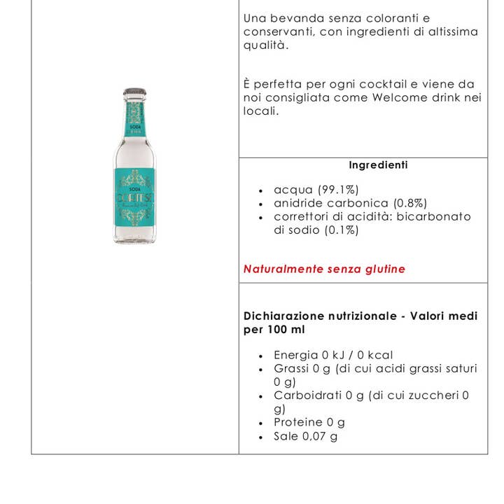 Metina SAS - Wholesale Soda/Carbonated Drink - CORTESE PREMIUM soda drink cl. 202