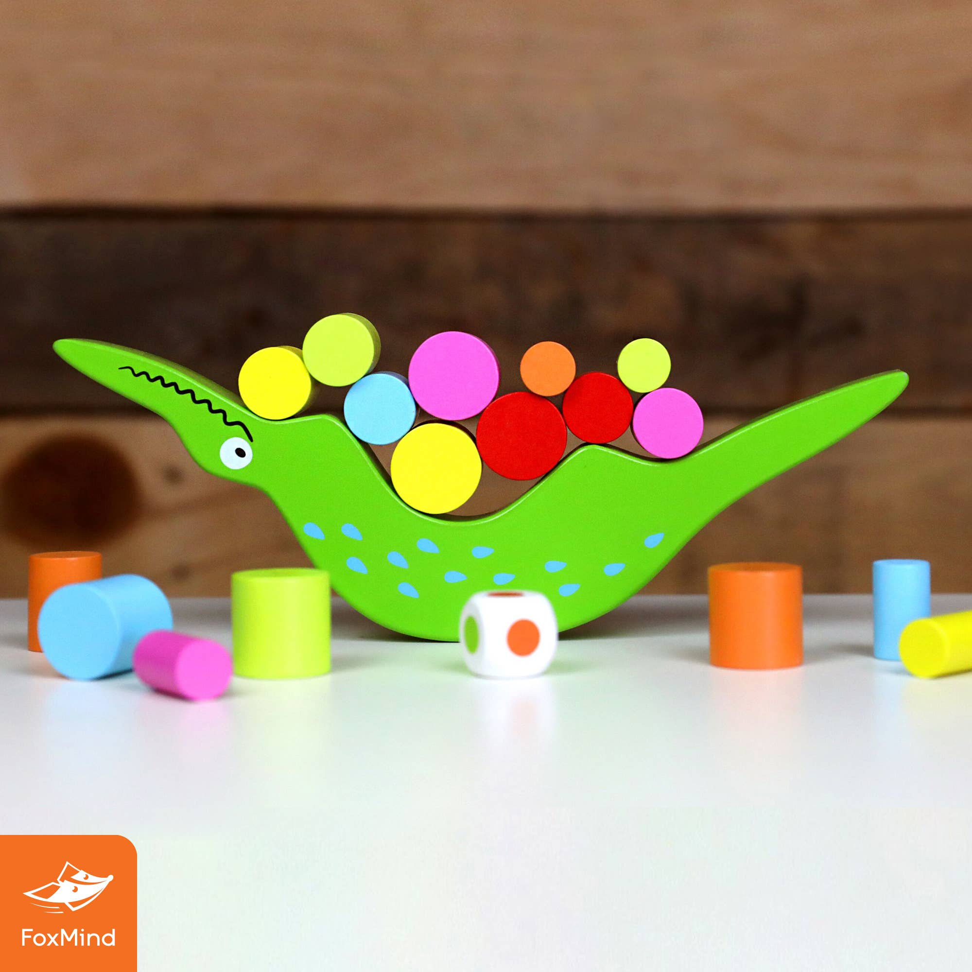 FoxMind - Vente Jouet en bois – enfant - Don't Rock The Croc4